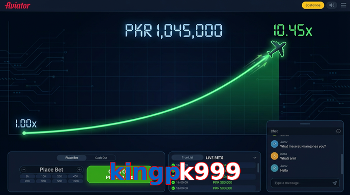 Main screen of Kingpk999 aviator page for PK players